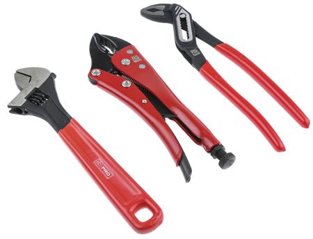 833-5938 RS Pro 3 pieces Steel Plier & Wrench Set