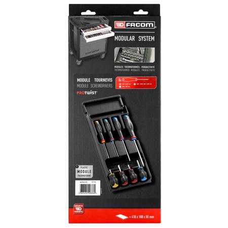MOD-AT3PB Facom Electrical Phillips, Slotted Screwdriver Set 8 Piece