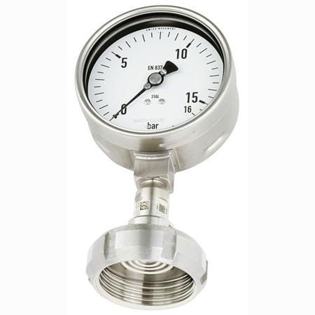 14213403 WIKA Bottom Entry Pressure Gauge 10bar, -1bar min.