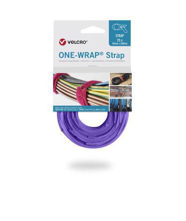 VEL-OW64507 Velcro Professional Series, Purple Polypropylene Cable Tie Assemblies200mm x 20mm