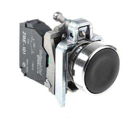 XB4BA21 Schneider Electric Harmony XB4 Black Push Button NO Spring Return