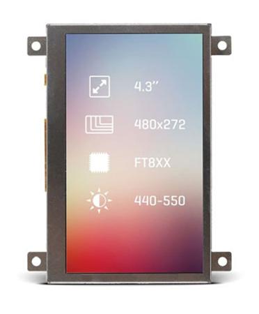 MIKROE-2164 MikroElektronika  TFT LCD Colour Display, 4.3in, 320 x 240pixels