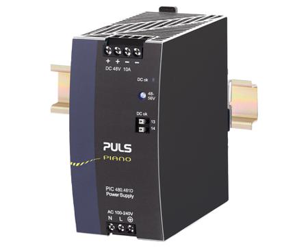 PIC480-481D PULS PIC480 DIN Rail Power Supply, 240V ac Input, 48V dc Output, 14.5A Output, 480W