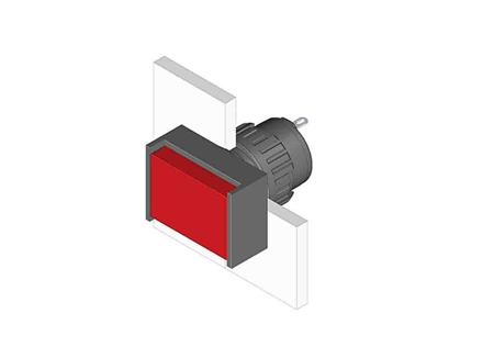 51-040.005 EAO, 51 Pilot Light, IP65, 48V