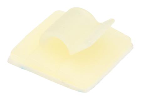216-3629 RS PRO Adhesive Clip Natural Adhesive Nylon Round Clip, 4.9mm Max. Bundle