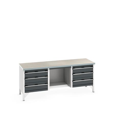 41002075-19V Bott 41002075.19V Sheet Steel Workbench, 840mm x 750mm x 2000mm