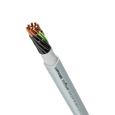 0027579 Lapp Olflex FD 855 Control Cable, 12 Cores, 1.5 mm², P, Unscreened, Grey Polyurethane PUR Sheath, 16 AWG