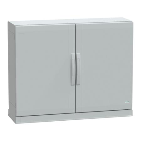 NSYPLAZ7103G Schneider Electric Thalassa Series Fibreglass Reinforced Polyester Double-Door-Door Floor Standing Enclosure, Opaque