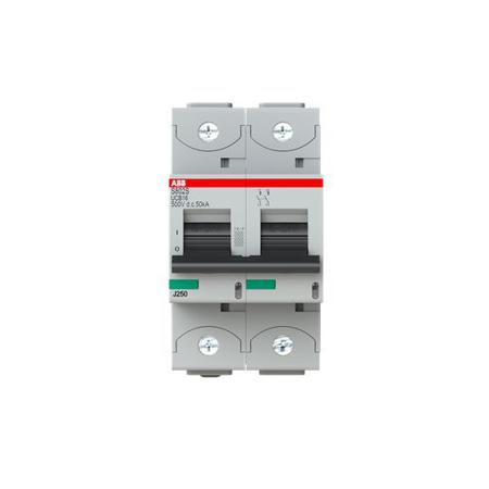 2CCS862001R1165 ABB S802S MCB, 2P, 16A Curve B, 500V DC, 50 kA Breaking Capacity