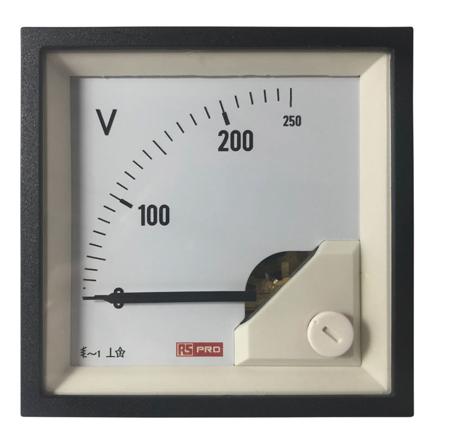 186-2455 RS PRO Analogue Voltmeter AC, Analogue Display 0.01