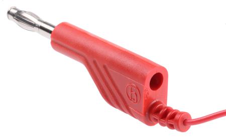 934160101 Hirschmann Test & Measurement Test lead, 3A, 60V dc, Red, 1m Lead Length