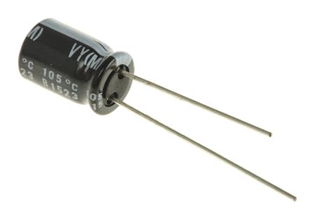 UVY1C471MPD Nichicon 470μF Aluminium Electrolytic Capacitor 16V dc, Radial, Through Hole -