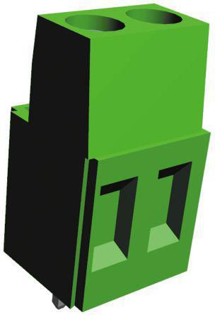 282857-2 TE Connectivity Buchanan Series 5.08mm Pitch Vertical, PCB Terminal Block, PCB Mount, 2 Way