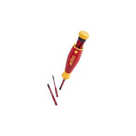 45296 Wiha Tools Phillips; Plusminus Pozidriv; Slotted Interchangeable Screwdriver Set, 4-Piece