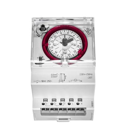 01-28-0001-1 1 Channel Analogue DIN Rail Switch Measures Hours, Minutes, Seconds, 220 → 240 V