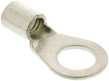 DRNB10-10 RS Pro Uninsulated Crimp Ring Terminal, 10.5mm Stud Size, 10mm² to 10mm², 8AWG to 8AWG