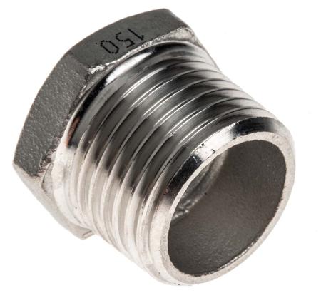 499-3451 RS Pro Stainless Steel Hexagon Bush 1/2in R(T) Male x 1/4in G(P) Female 0.87in