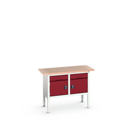 16923001-24 Bott Steel Workbench, 75kg Max Load, Adjustable Height, 930mm x 600mm x 1250mm