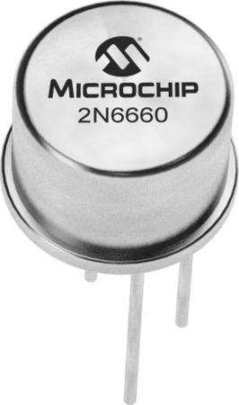 2N6660 Microchip  N-Channel MOSFET, 410 mA, 60 V, 3-Pin TO-39
