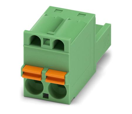 1942154 Phoenix Contact, 5mm Pitch, FKC 2.5 HC/ 2-ST, 2 Way, Pluggable Terminal Block, Plug, Spring Cage Termination,