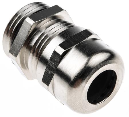 53112220 Lapp SKINTOP Series Metallic Nickel Plated Brass Cable Gland, PG11 Thread, 4mm min., 10mm max., IP68