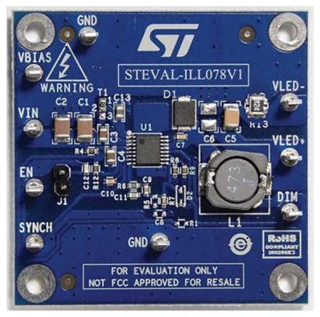 STEVAL-ILL078V1 STMicroelectronics , LED Driver Evaluation Board Evaluation Board for Ceramic Output Capacitors