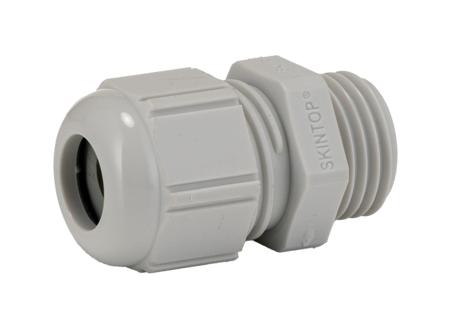 53111510 Lapp SKINTOP STR-M Series Light Grey Polyamide Cable Gland, M16 Thread, 19mm min., 21.1mm max., IP69