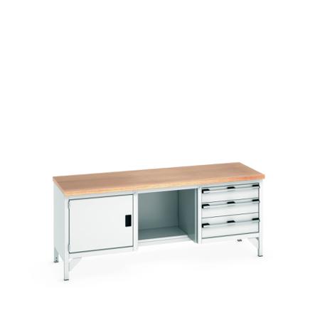 41002070-16V Bott 41002070.16V Sheet Steel Workbench, 840mm x 750mm x 2000mm