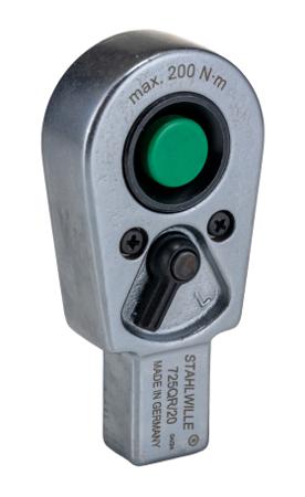 58253020 STAHLWILLE Serie 725 Series Hexagon Ratchet Insert Tool, 38.5 mm, 14 x 18mm Insert, Black Oxidized Finish