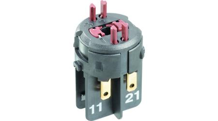 1.20.126.504/0000 RAFI RAFIX 22 Series Contact Block for Use with Plug In Distributor, 35V ac, DPST