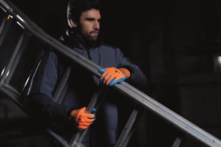 VE733OR10 Delta Plus VE733 Latex Coated Polyester Latex Gloves, Size 10