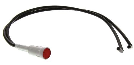 L295000NAA Arcolectric (Bulgin) Ltd 2950 Series Red Neon Panel Mount Indicator, 230V ac, 8mm Mounting Hole Size, Lead Wires