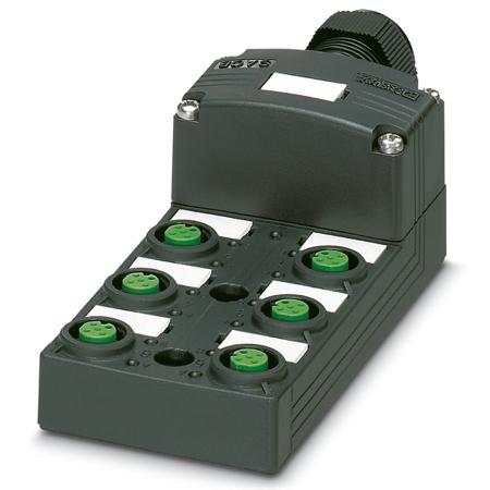1452835 Phoenix Contact SACB Series Sensor Box, M12, 5 way, 6 port