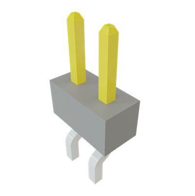 MMT-102-01-L-SH-TR Samtec MMT Series Horizontal Surface Mount PCB Header, 2 Contact(s), 2mm Pitch, 1 Row(s), Unshrouded