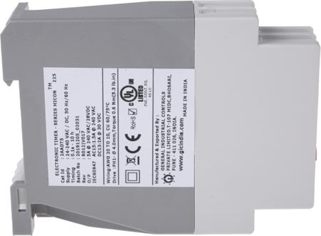 2AADT5 GIC Multi Function Timer Relay, Screw, DPDT, 2 Contacts, DPDT, 24 → 240 V ac/dc