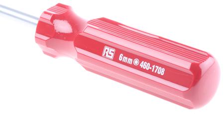 460-1708 RS Pro Steel Standard Screwdriver, Nut Spinner 6 mm Tip, Cellulose Acetate