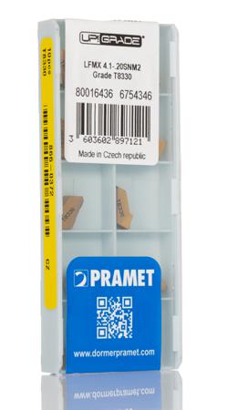 LFMX 4.1-.20SNM2:T8330 Pramet LFMX Series Lathe Parting Off Insert for Use with XLCFN, 90° Approach, 4.1mm Length