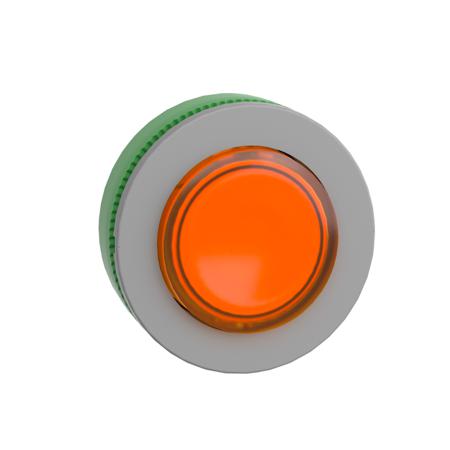 ZB5FW153C0 Schneider Electric Harmony XB5 Series Orange Illuminated Spring Return Push Button Head, 30.5mm Cutout, IP66, IP67