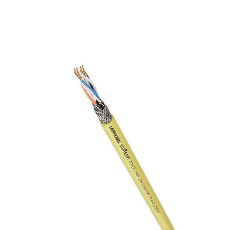 2170980 LappETHERLINE Cat7a, Yellow Unterminated to, S/FTP Shielded, Unterminated LSZH Sheath