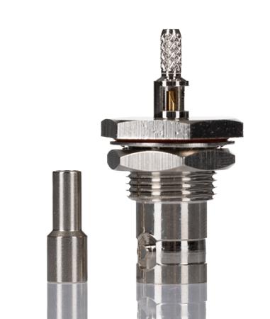 246-9456 RS PRO, jack Panel Mount BNC Connector, 50Ω, Crimp Termination, Straight Body