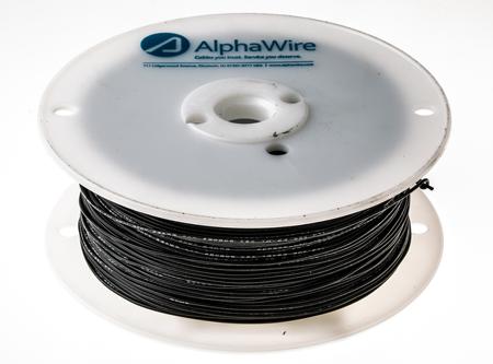 3050 BK001 Alpha Wire Hook-up Wire PVC Series Black 0.23 mm² Harsh Environment Wire, 24 AWG, 7/0.20 mm, 305m, PVC Insulation, 3050