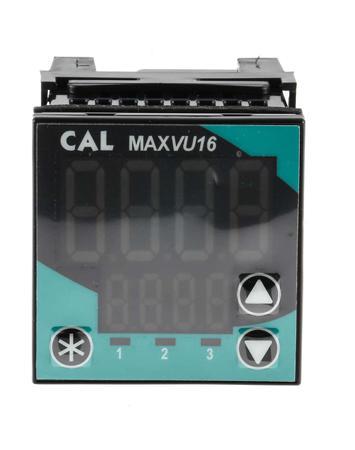 MV160MRR021U0 CAL MAXVU16 1/16 DIN PID Temperature Controller, 48 x 48mm 1 Input, 2 Output Relay, 110 → 240 V ac Supply Voltage