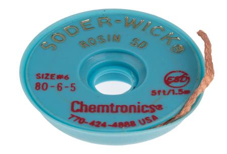 80-6-5 Chemtronics 1.5m Desoldering Braid, Width 5.3mm