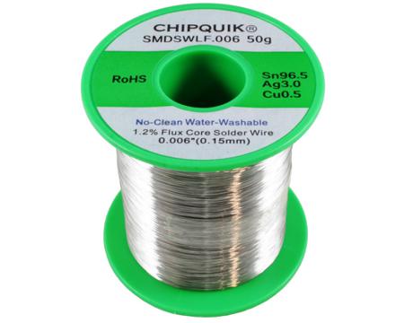 SMDSWLF.006 50g CHIPQUIK Wire, 0.15mm Solder, 217-220°C Melting Point