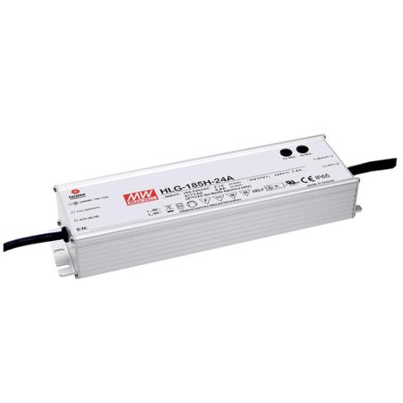 HLG-185H-12 MEAN WELL LED Driver, 12V Output, 185W Output, 13A Output, Constant Current / Constant Voltage