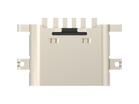 2480843-1 TE Connectivity Straight, Mid Mount, Receptacle- Single Port Type C 2 USB C Connector