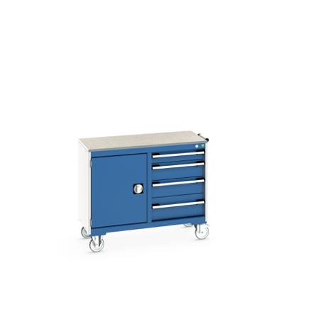 41006005-11V Bott 1 Door, 4 Drawer Sheet Steel Floor Standing Storage Cabinet, 1050 X 525 X 890mm