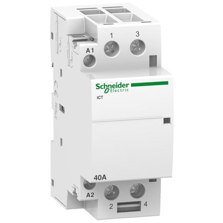 A9C20842 Schneider Electric Acti 9 iCT Contactor, 2NO, 40 A, 1.6 W, 220 → 240 V ac Coil