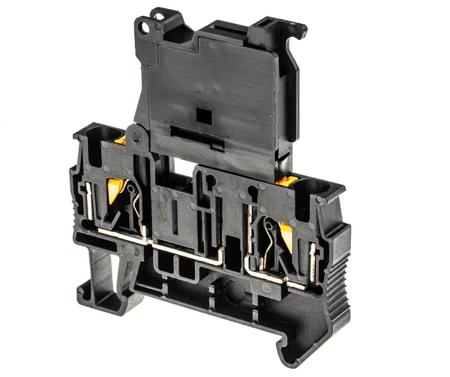 3211903 Phoenix Contact  PT 4-HESILED 24 (5X20) Series Black, 0.2 → 6mm², Single-Level, Push In Termination, Fused