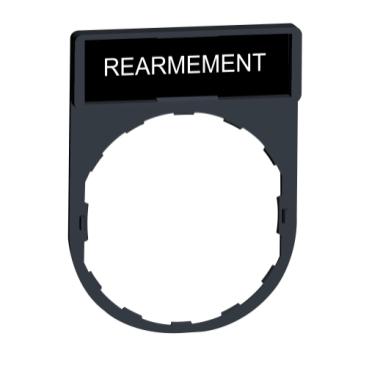 ZBY0123 Schneider Electric Legend & Legend Holder Kit for Use with XALD Series, XALK Series, XB4 Series, XB5 Series, Réarmement